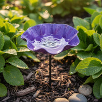 Bee Pollinator Water Feeder Decorative Metal Flower Bird Feeder Easy to Install