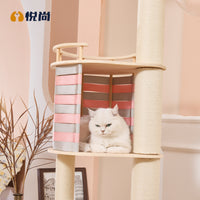 猫爬架实木橡胶木猫窝五层太空舱透明半球立式猫别墅猫抓柱通天柱