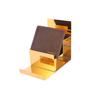 3-Tier Stainless Steel Wallet Display Stand for Retail Store Countertop or Showcase, Jewelry and Handbag Organizer