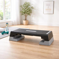 Adjustable Step Platform Rectangular Aerobic Step Platform Gray Legs