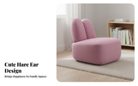 hareShaped kids' Sofa hare Ear Backrest Miniature Upholstered Armchair Cute creature Design Soft and Comfy for Girls, Playroom