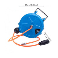 Compact Retractable Air Hose Reel Carry Handle Automatic Air Hose Reel