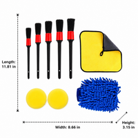 Car Detailing Kit 5 Piece Wheel Brush Microfiber Towels for Car Enthusiasts