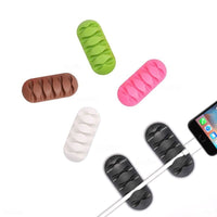 5-Slot TPR Desktop Cable Organizer Clip