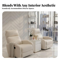 Electricized Cosmetic Lounger Multi-Functional Salon Equipment Fully Reclinable Ergonomic Support for Beauticians, Lash Artists