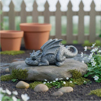 Resin Dragon Figurine Decorative Dragon Statue Good Luck for Garden