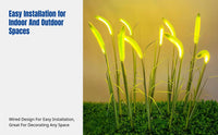 Solar LED Lawn Light, Faux Foxtail Grass Stake, Garden Yard Ambience, IP65 Waterproof, PE Material