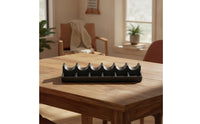Paint Brush Holder with Wells Tabletop Organizer Rectangular for Studio, Desk