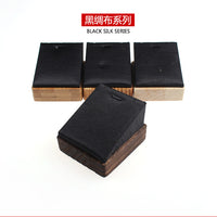 Wooden Pendant Display Stand for Necklaces and Earrings, Jewelry Organizer with Linen/Velvet Pad