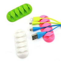 5-Slot TPR Desktop Cable Organizer Clip