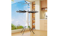 Multi-Arm Clothes Rack Saving Foldable Multi-Arm Rack Portable Floor Standing Clothes Rack for Balcony