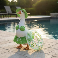 Pink Bikini Goose Outfit Cute Summer Goose Statue Clothes Fun Gift for Patio