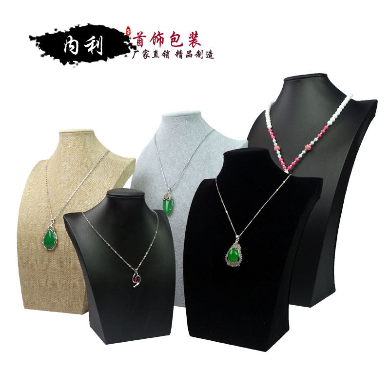 Linen Necklace Display Bust Jewelry Pendant Mannequin Stand