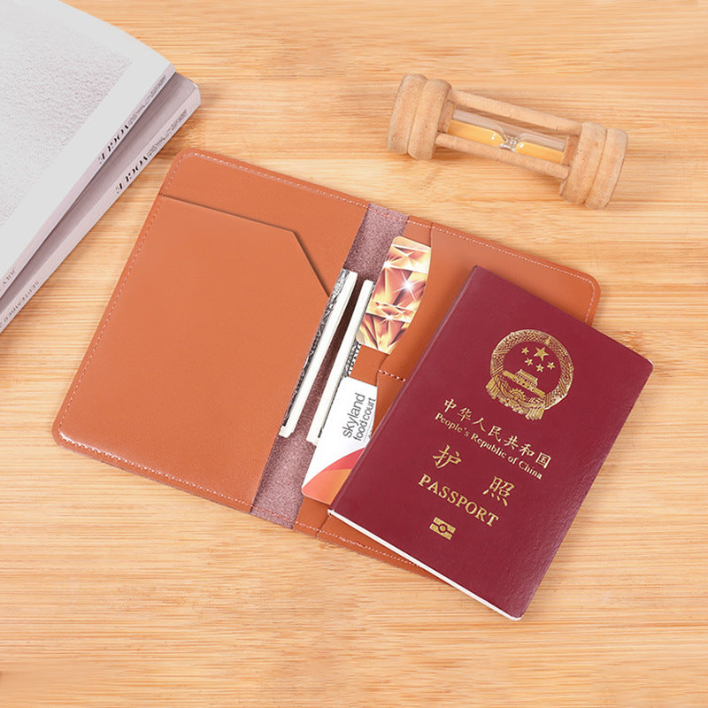 Genuine Leather Passport Holder Travel Wallet with Card Slots for Men and Women