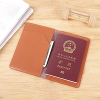 Genuine Leather Passport Holder Travel Wallet with Card Slots for Men and Women