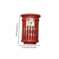 1/64 Scale Trash Can Highly Detailed 1/64 Scale Garbage Can Weathered Finish Resin Diorama Props for Hobbyists