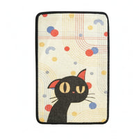 Wall-Mounted Cat Scratching Mat Easy to Install Pet Accessory Black-Trimmed Edge