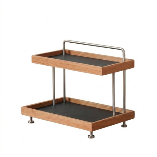 Desktop Storage Rack with Two Tiers Versatile Desktop Shelf Organizer Stable