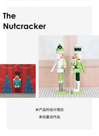 Green Lace Nutcracker Wooden Figure 38cm