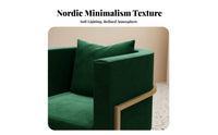 Scalloped Back Armchair Light Luxury Single Sofa Nordic Design Designer Style for Readers, Business Owners, Cafe, Reception Area