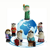 Zakka Japanese Style Resin Figurine Ornaments for Car & Home Decor