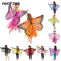 Kids' Butterfly Fairy Angel Wings Cape for Halloween, Christmas, and Stage Performances