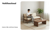 Modern Chinese Design 3-Seater Wooden structure & groupingtee Minimalist visual appeal Sofa dense Sponge Living Room Furnishing Thick pads for Families, homeowners, Renters, Home Interior, Lounge Area, Apartment, Office