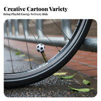 Cartoon Tire Valve Cap Waterproof Cartoon Valve Stem Cap Easy Installation for Cyclists, Gift Donors, Outdoor Biking, Motorcycles, Daily Driving