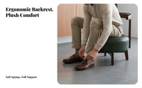 Round rotate Stool with supportrest 360° Mobility Small Seating Low silhouette Design