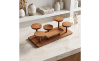 Stepped Tabletop Display Stand Stable Tabletop Display Shelf Sturdy Tier Shelf with Round Platforms Lightweight for Plant Lovers, Desk