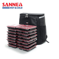 57L Insulated Backpack for Food Delivery, Waterproof Pizza Carrier with Compartments