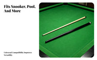 Black Section Billiard Cue Stick Tapered Solid Wood Cue Leather Tip