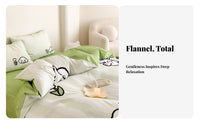 4 Pieces 4-Piece Dog Print Bedclothes Japanese aesthetic Dog Pattern Bedding