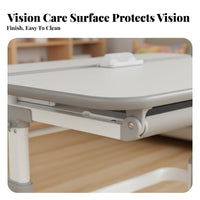 Adjustable Study Desk and Chair Set Tiltable desktop Adjustable Desk and Chair Set Book Holder Rounded Corners for Students