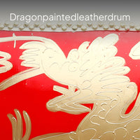 Chinese Red Drum Cowhide Dance Drum Wooden Body