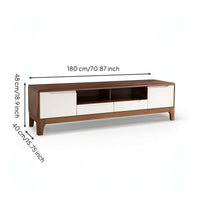 Wooden TV Console Contemporary Tv Cabinet with Drawers Minimalist Media Console with Storage Cabinet for Living Room, Apartment