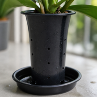 Orchid Pot with Drainage Holes, Tall Plastic Planter for Orchids, Breathable Design
