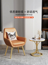 Light Luxury Marble Side Table Round Metal Coffee Table