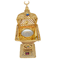 Plug-in Middle Eastern Incense Burner, Iron, Classical Style, Electroplated Finish