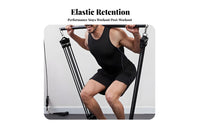 Metal Clip Fasteners Pilates Bar Kit Black Pilates Bar with Resistance Bands
