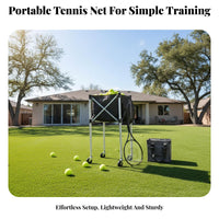 Tennis Return Net Easy to Assemble Portable Tennis Practice Wall Stable Structure for Children, Beginners, Backyard, Outdoor, Driveway