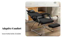 Reclining Office Chair with Footrest Ergonomic Design for Relaxing, Studying