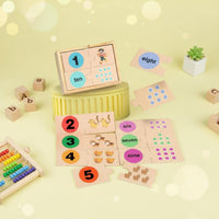 Number Matching Puzzle Hand On Learning Wooden Number Matching Board Screen Fun Child Centered Math Boards for Young Children, Preschool, Classroom