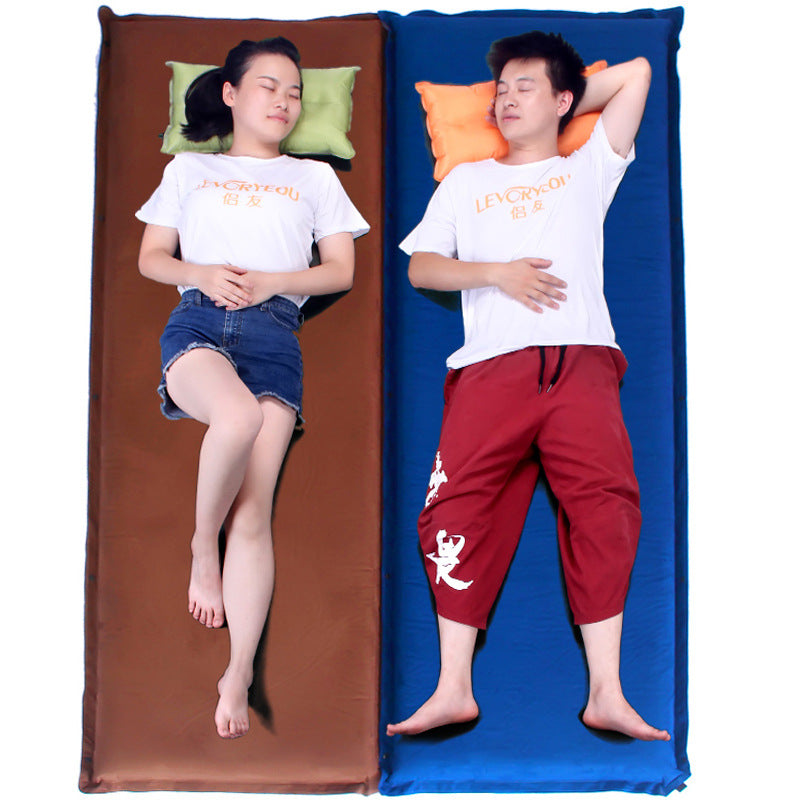 Outdoor Automatic Inflatable Sleeping Pad, Thickened and Widened Single/Double Tent Mattress for Camping and Wild Adventures