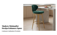 Adjustable rotating Stool with Low rear support Modern design Indoor Furniture for Kitchen
