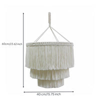 Boho Hanging Light Shade Bohemian Aesthetic Fringed Hanging Lamp Cover