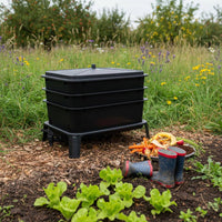 Worm Compost Bin Outdoor Use Garden Composting Ventilated Lid for Home Growers