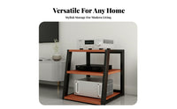 Stable Load-Bearing Multi-Tier Amplifier Stand Sturdy Construction Audiophile Equipment Rack Heavy Duty Trapezoid High-Fidelity Shelf Ventilated-Air Design for Audiophiles, Studio