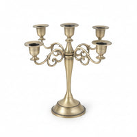 5-Arm Candelabra European-Style Candelabrum Ornate for Dining Table, Hotel