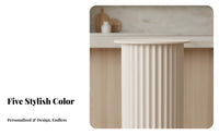 Fluted Oval Pedestal Baked Paint Finish Furniture Hardware Light Luxury Stylish Look Minimalist & Design for Adults, Cafe
